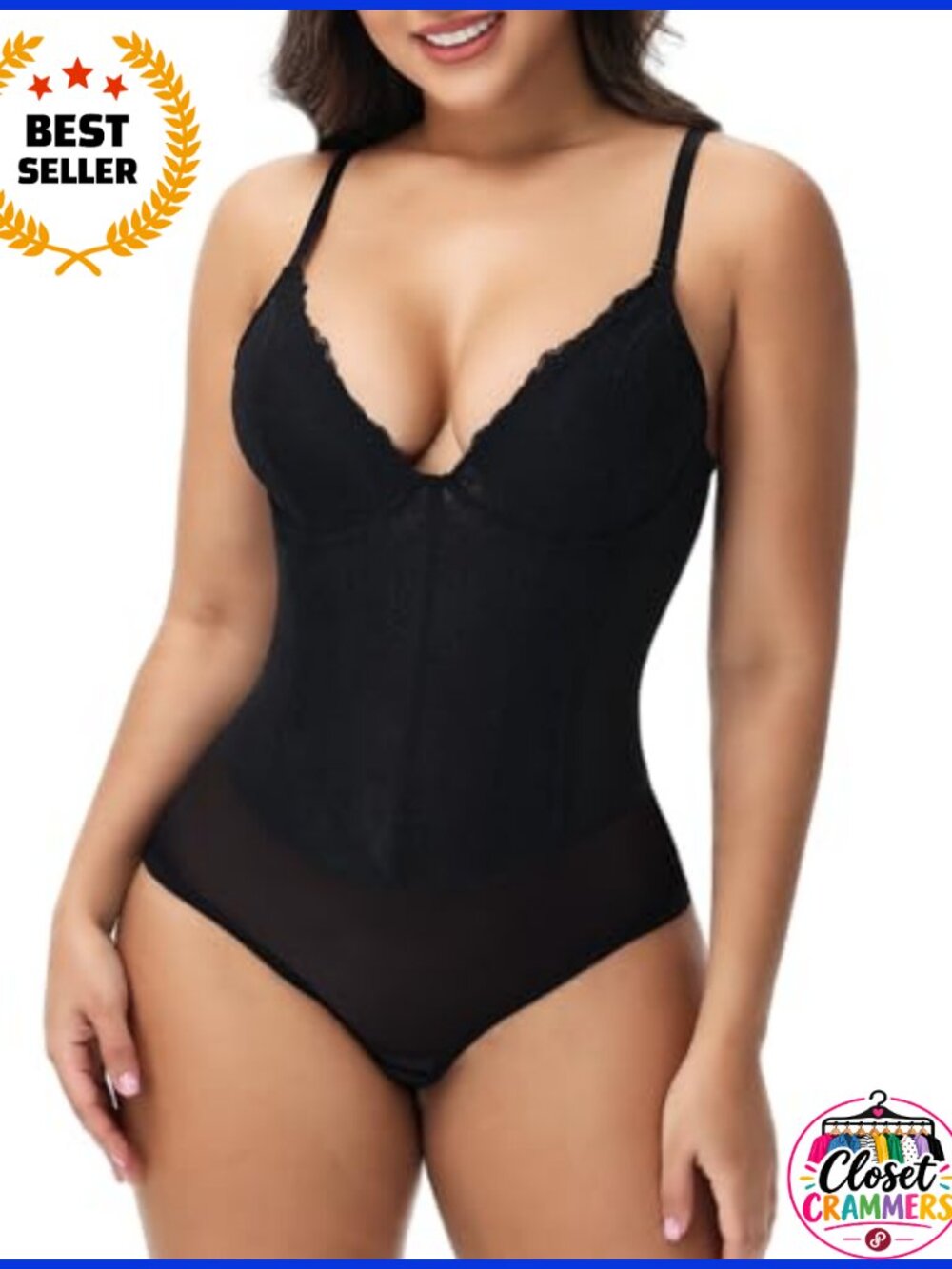 Lace Shapewear Bodysuit Tummy Control Corset Top Body Shaper
